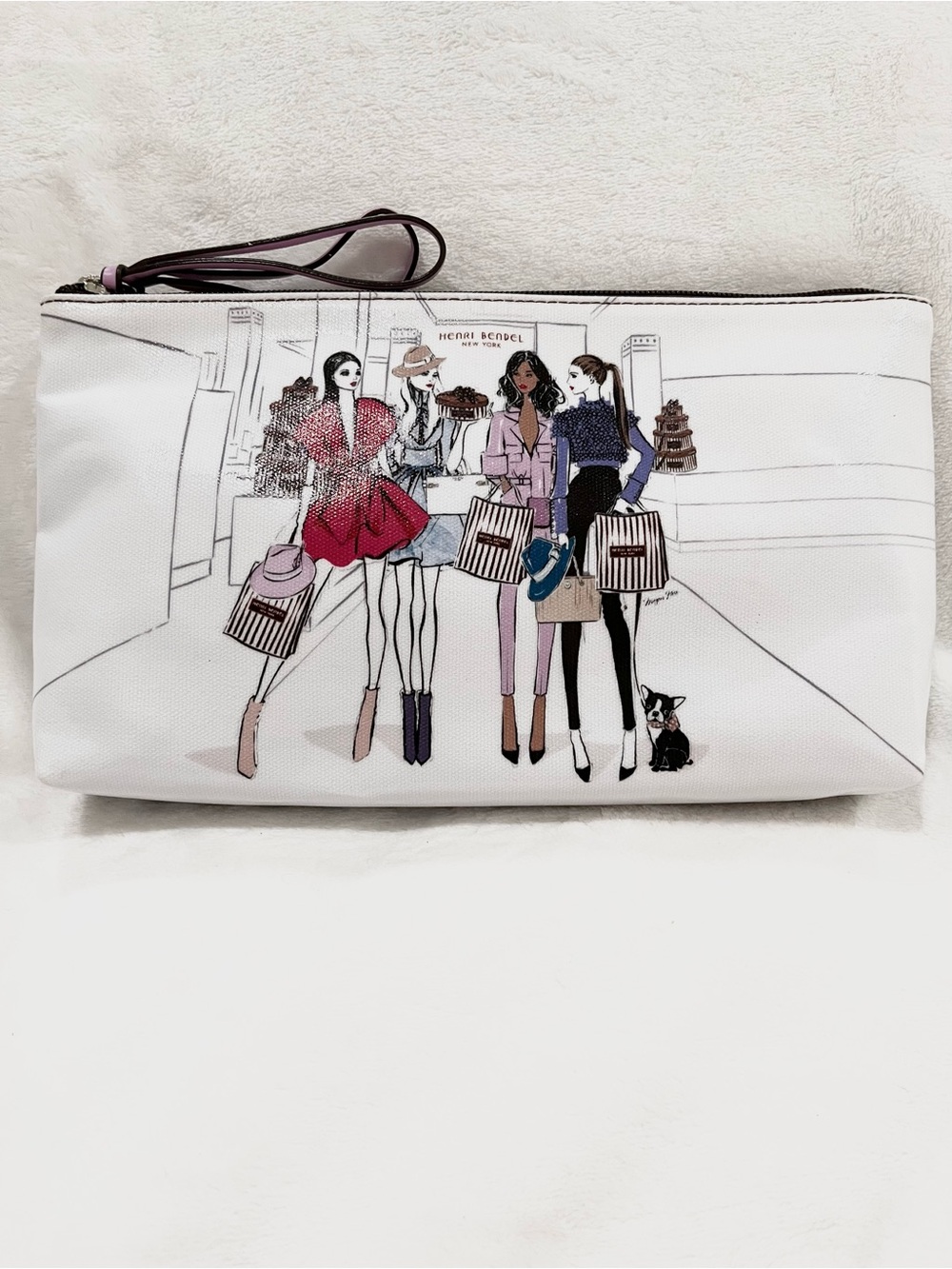 Henri Bendel Runway Girls Waterproof Cosmetic Bag NWOT